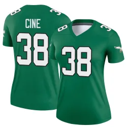 Women's Lewis Cine Philadelphia Eagles No.38 Legend Kelly Alternate Jersey - Green