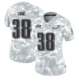 Women's Lewis Cine Philadelphia Eagles No.38 Limited 2024 Salute to Service Jersey - Arctic Camo