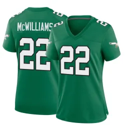 Women's Mac McWilliams Philadelphia Eagles No.22 Game Kelly Alternate Jersey - Green
