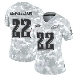 Women's Mac McWilliams Philadelphia Eagles No.22 Limited 2024 Salute to Service Jersey - Arctic Camo
