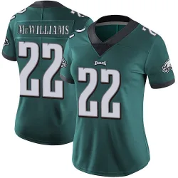 Women's Mac McWilliams Philadelphia Eagles No.22 Limited Midnight Team Color Vapor Untouchable Jersey - Green