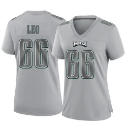 Women's Matt Leo Philadelphia Eagles No.66 Game Atmosphere Fashion Jersey - Gray
