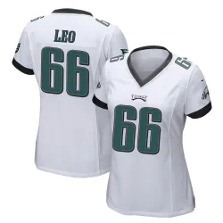 Women's Matt Leo Philadelphia Eagles No.66 Game Jersey - White