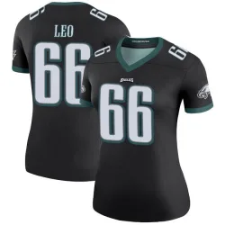 Women's Matt Leo Philadelphia Eagles No.66 Legend Color Rush Jersey - Black