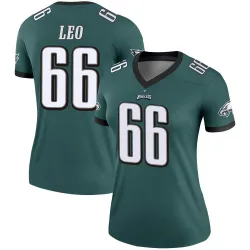 Women's Matt Leo Philadelphia Eagles No.66 Legend Jersey - Green