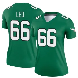 Women's Matt Leo Philadelphia Eagles No.66 Legend Kelly Alternate Jersey - Green