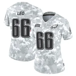 Women's Matt Leo Philadelphia Eagles No.66 Limited 2024 Salute to Service Jersey - Arctic Camo