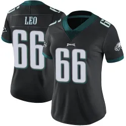 Women's Matt Leo Philadelphia Eagles No.66 Limited Alternate Vapor Untouchable Jersey - Black