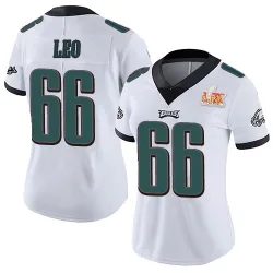 Women's Matt Leo Philadelphia Eagles No.66 Limited Vapor Untouchable Super Bowl LIX Jersey - White