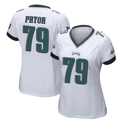 Women's Matt Pryor Philadelphia Eagles No.79 Game Jersey - White