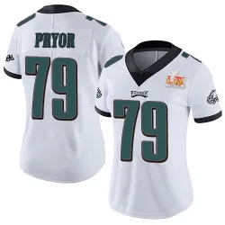 Women's Matt Pryor Philadelphia Eagles No.79 Limited Vapor Untouchable Super Bowl LIX Jersey - White