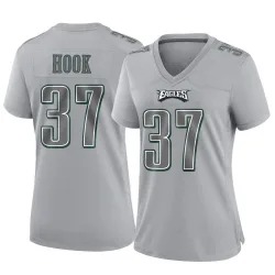 Women's Maxen Hook Philadelphia Eagles No.37 Game Atmosphere Fashion Jersey - Gray