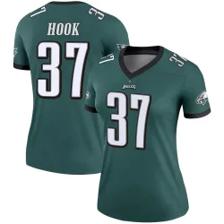 Women's Maxen Hook Philadelphia Eagles No.37 Legend Jersey - Green