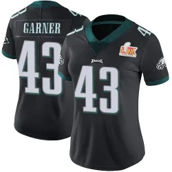 Women's Mekhi Garner Philadelphia Eagles No.43 Limited Alternate Vapor Untouchable Super Bowl LIX Jersey - Black