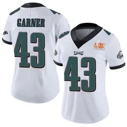 Women's Mekhi Garner Philadelphia Eagles No.43 Limited Vapor Untouchable Super Bowl LIX Jersey - White