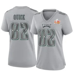 Women's Mike Quick Philadelphia Eagles No.82 Game Atmosphere Fashion Super Bowl LIX Jersey - Gray