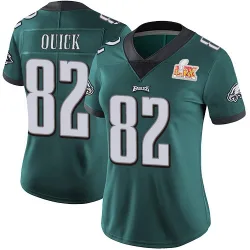 Women's Mike Quick Philadelphia Eagles No.82 Limited Midnight Team Color Vapor Untouchable Super Bowl LIX Jersey - Green