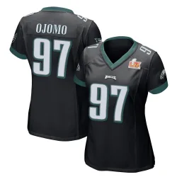 Women's Moro Ojomo Philadelphia Eagles No.97 Game Alternate Super Bowl LIX Jersey - Black