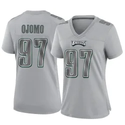Women's Moro Ojomo Philadelphia Eagles No.97 Game Atmosphere Fashion Jersey - Gray