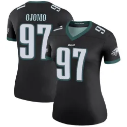 Women's Moro Ojomo Philadelphia Eagles No.97 Legend Color Rush Jersey - Black