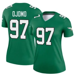 Women's Moro Ojomo Philadelphia Eagles No.97 Legend Kelly Alternate Jersey - Green