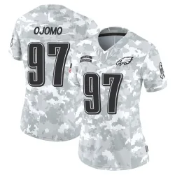 Women's Moro Ojomo Philadelphia Eagles No.97 Limited 2024 Salute to Service Jersey - Arctic Camo
