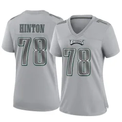 Women's Myles Hinton Philadelphia Eagles No.78 Game Atmosphere Fashion Jersey - Gray