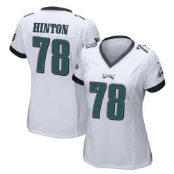 Women's Myles Hinton Philadelphia Eagles No.78 Game Jersey - White