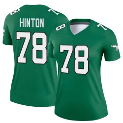 Women's Myles Hinton Philadelphia Eagles No.78 Legend Kelly Alternate Jersey - Green