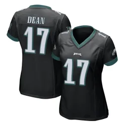 Women's Nakobe Dean Philadelphia Eagles No.17 Game Alternate Jersey - Black