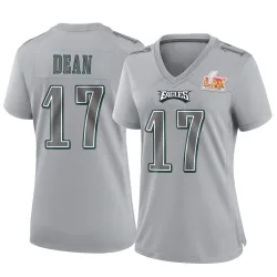Women's Nakobe Dean Philadelphia Eagles No.17 Game Atmosphere Fashion Super Bowl LIX Jersey - Gray