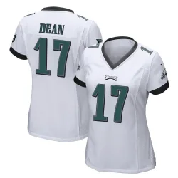 Women's Nakobe Dean Philadelphia Eagles No.17 Game Jersey - White