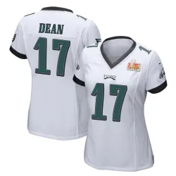 Women's Nakobe Dean Philadelphia Eagles No.17 Game Super Bowl LIX Jersey - White