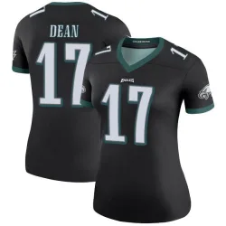 Women's Nakobe Dean Philadelphia Eagles No.17 Legend Color Rush Jersey - Black