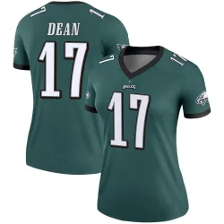 Women's Nakobe Dean Philadelphia Eagles No.17 Legend Jersey - Green