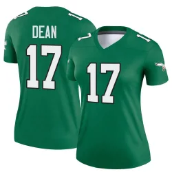 Women's Nakobe Dean Philadelphia Eagles No.17 Legend Kelly Alternate Jersey - Green