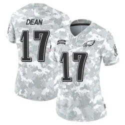 Women's Nakobe Dean Philadelphia Eagles No.17 Limited 2024 Salute to Service Jersey - Arctic Camo
