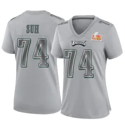 Women's Ndamukong Suh Philadelphia Eagles No.74 Game Atmosphere Fashion Super Bowl LIX Jersey - Gray