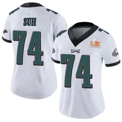 Women's Ndamukong Suh Philadelphia Eagles No.74 Limited Vapor Untouchable Super Bowl LIX Jersey - White