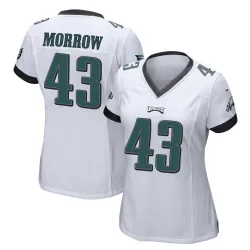 Women's Nicholas Morrow Philadelphia Eagles No.43 Game Jersey - White
