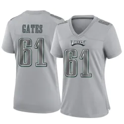 Women's Nick Gates Philadelphia Eagles No.61 Game Atmosphere Fashion Jersey - Gray