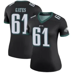 Women's Nick Gates Philadelphia Eagles No.61 Legend Color Rush Jersey - Black