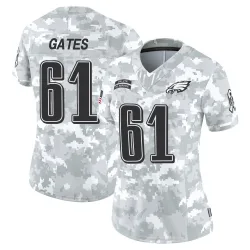Women's Nick Gates Philadelphia Eagles No.61 Limited 2024 Salute to Service Jersey - Arctic Camo