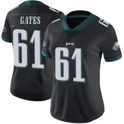 Women's Nick Gates Philadelphia Eagles No.61 Limited Alternate Vapor Untouchable Jersey - Black