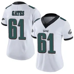 Women's Nick Gates Philadelphia Eagles No.61 Limited Vapor Untouchable Jersey - White