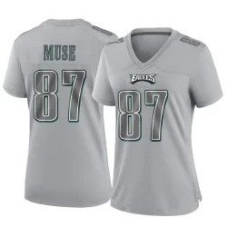 Women's Nick Muse Philadelphia Eagles No.87 Game Atmosphere Fashion Jersey - Gray