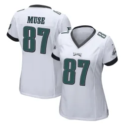 Women's Nick Muse Philadelphia Eagles No.87 Game Jersey - White