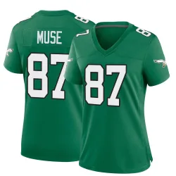 Women's Nick Muse Philadelphia Eagles No.87 Game Kelly Alternate Jersey - Green