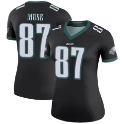 Women's Nick Muse Philadelphia Eagles No.87 Legend Color Rush Jersey - Black