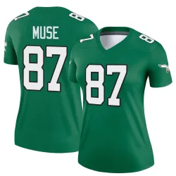 Women's Nick Muse Philadelphia Eagles No.87 Legend Kelly Alternate Jersey - Green
